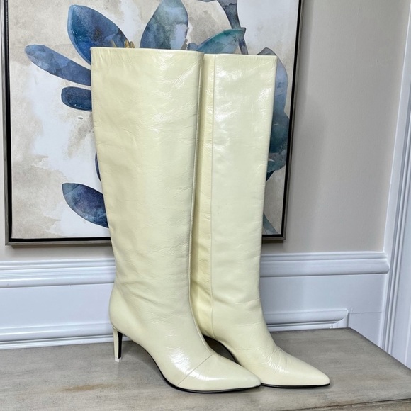 rag & bone Shoes - Rag & Bone Beha Knee High Crinkled Leather Boots Size 10 New in Box